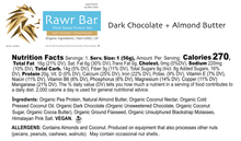 Rawr Bar | Dark Chocolate + Almond Butter
