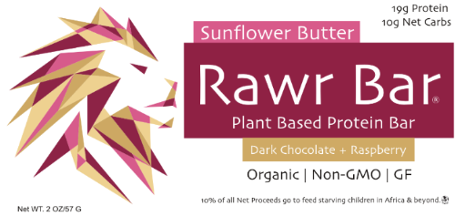 Rawr Bar | Dark Chocolate + Raspberry