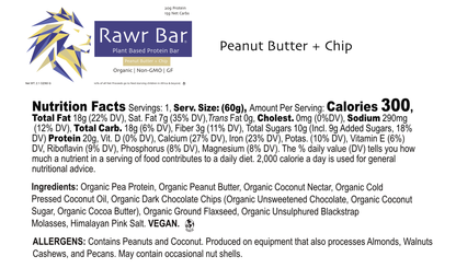 Rawr Bar | Peanut Butter + Chip