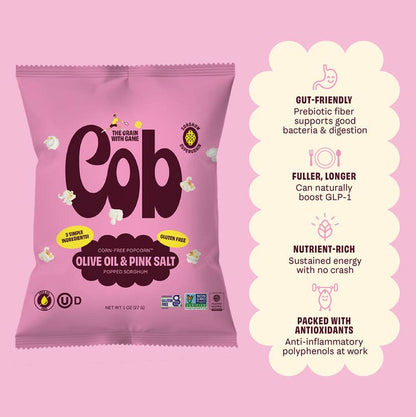 Cob Olive Oil & Pink Salt Popcorn