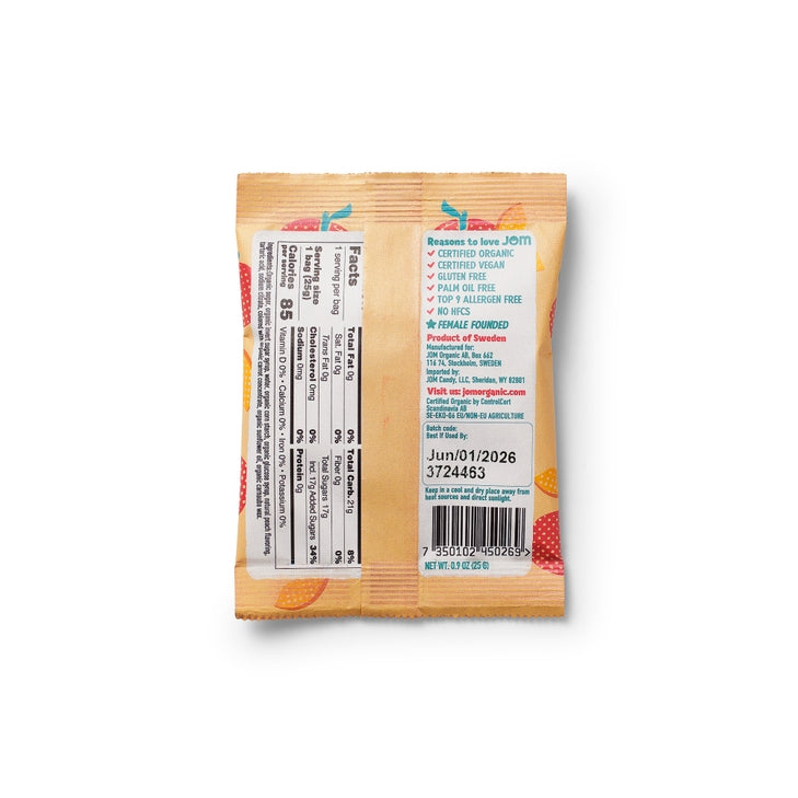 JOM Snack Pack Juicy Peach Gummies